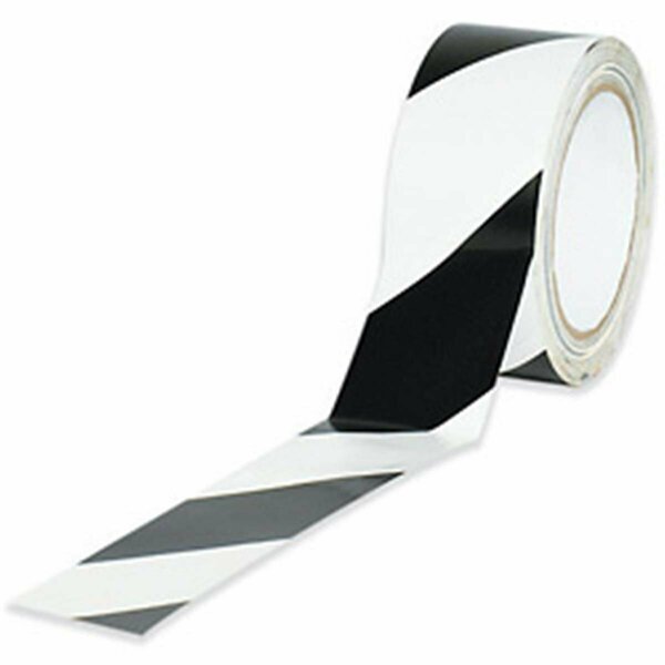 Swivel 2 in. x 36 yds. Black-White Striped Vinyl Safety Tape SW2208374